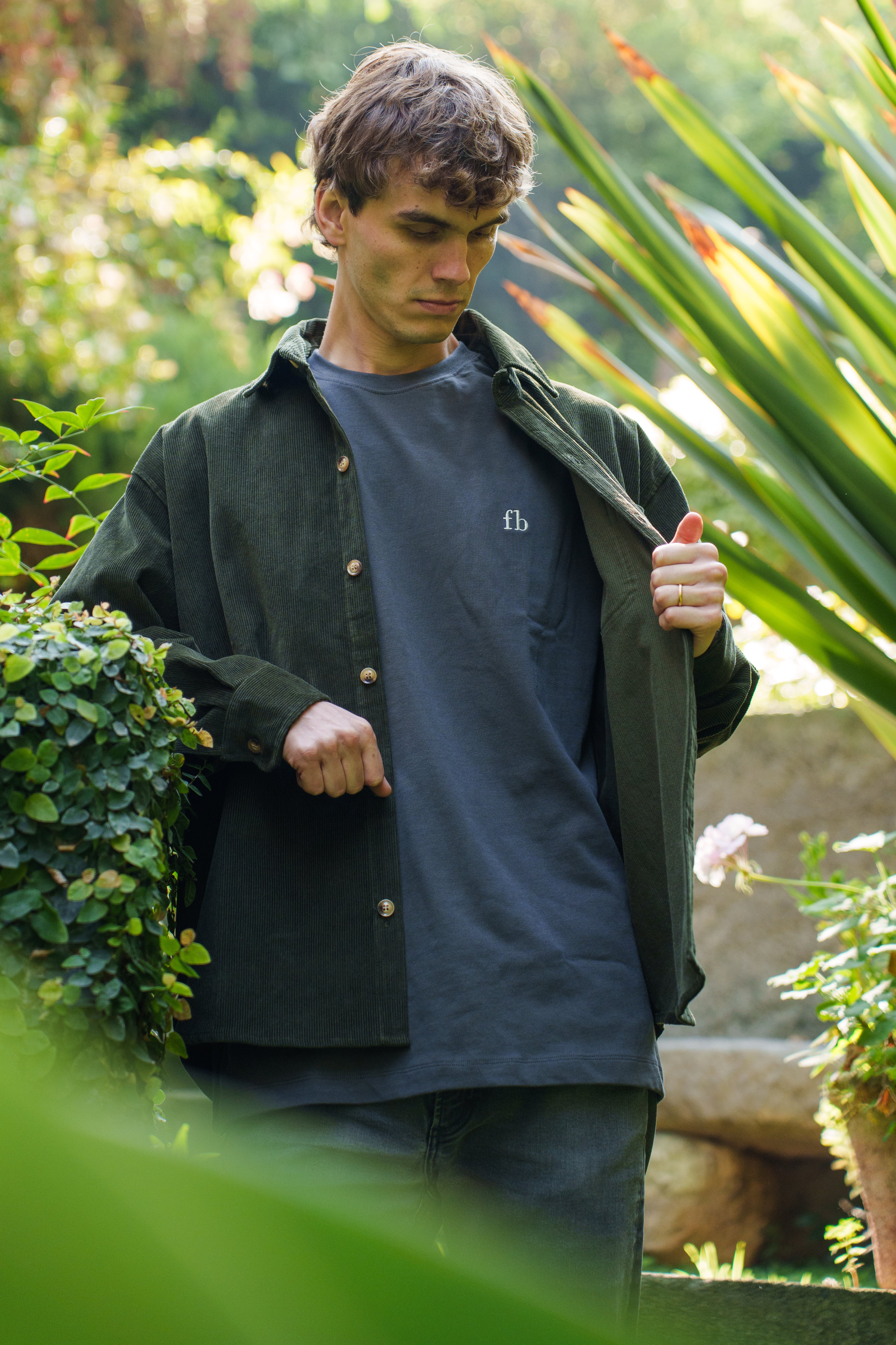 Polera Lyon Charcoal Heavy Cotton